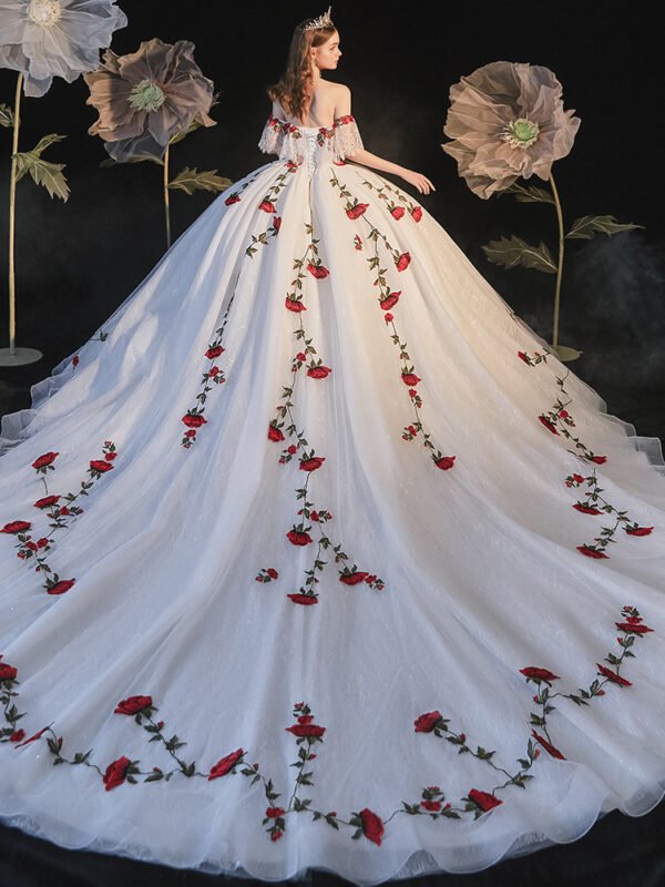 Temperament Bride Bra Trailing Mori Style Wedding Dress - Image 5